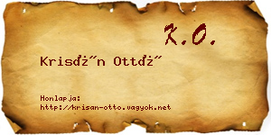 Krisán Ottó névjegykártya